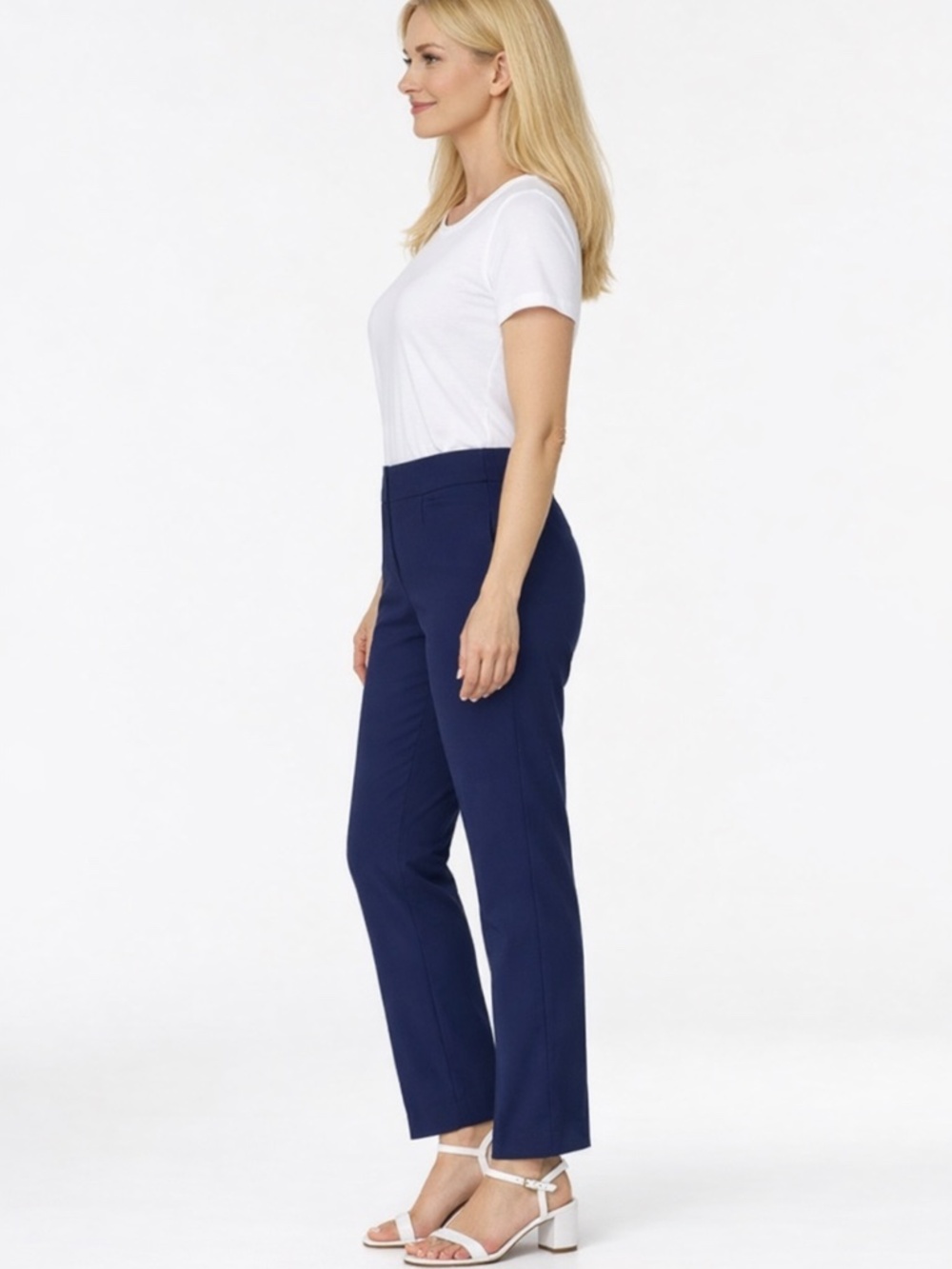 Alfred Dunner Petite Classics Tummy-Control Pull-on Straight-Leg Pants NWT 14P - Picture 3 of 4